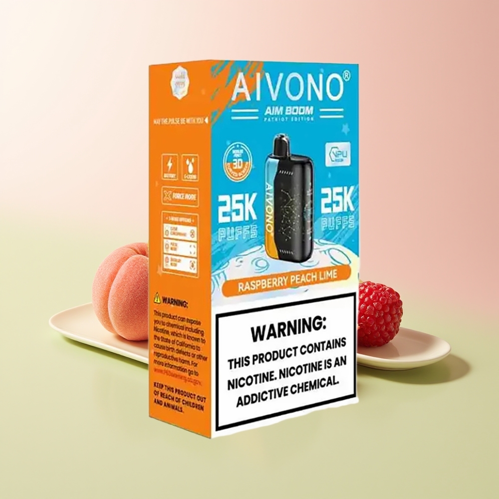Aivono Aim Boom 25000 توت العليق الخوخ الليمون مع شبكة 1.2 أوم
