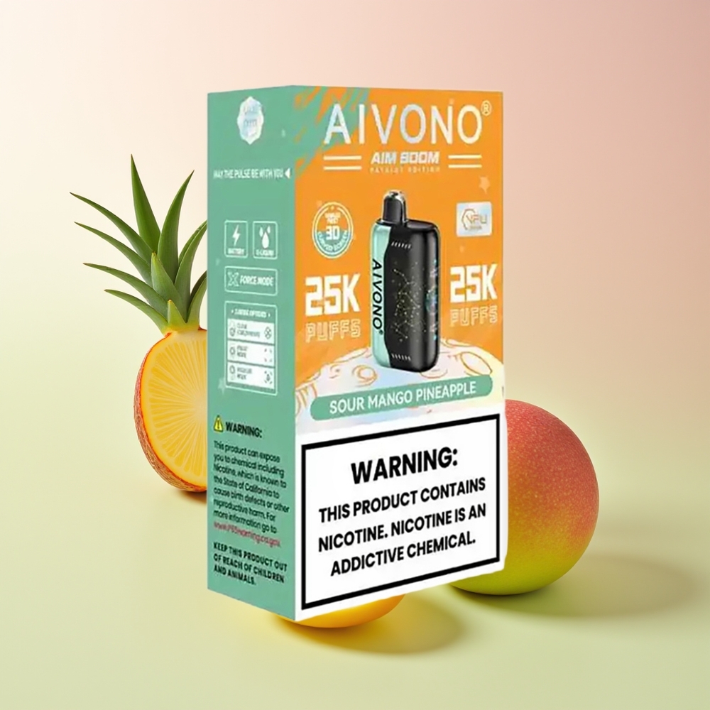 Aivono Aim Boom 25000 مانجو أناناس حامض مع شبكة 1.2 أوم