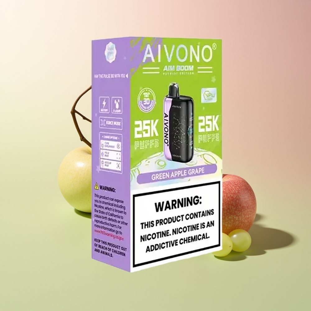 Aivono Aim Boom 25000 تفاحة العنب الخضراء مع شحن نوع-سي