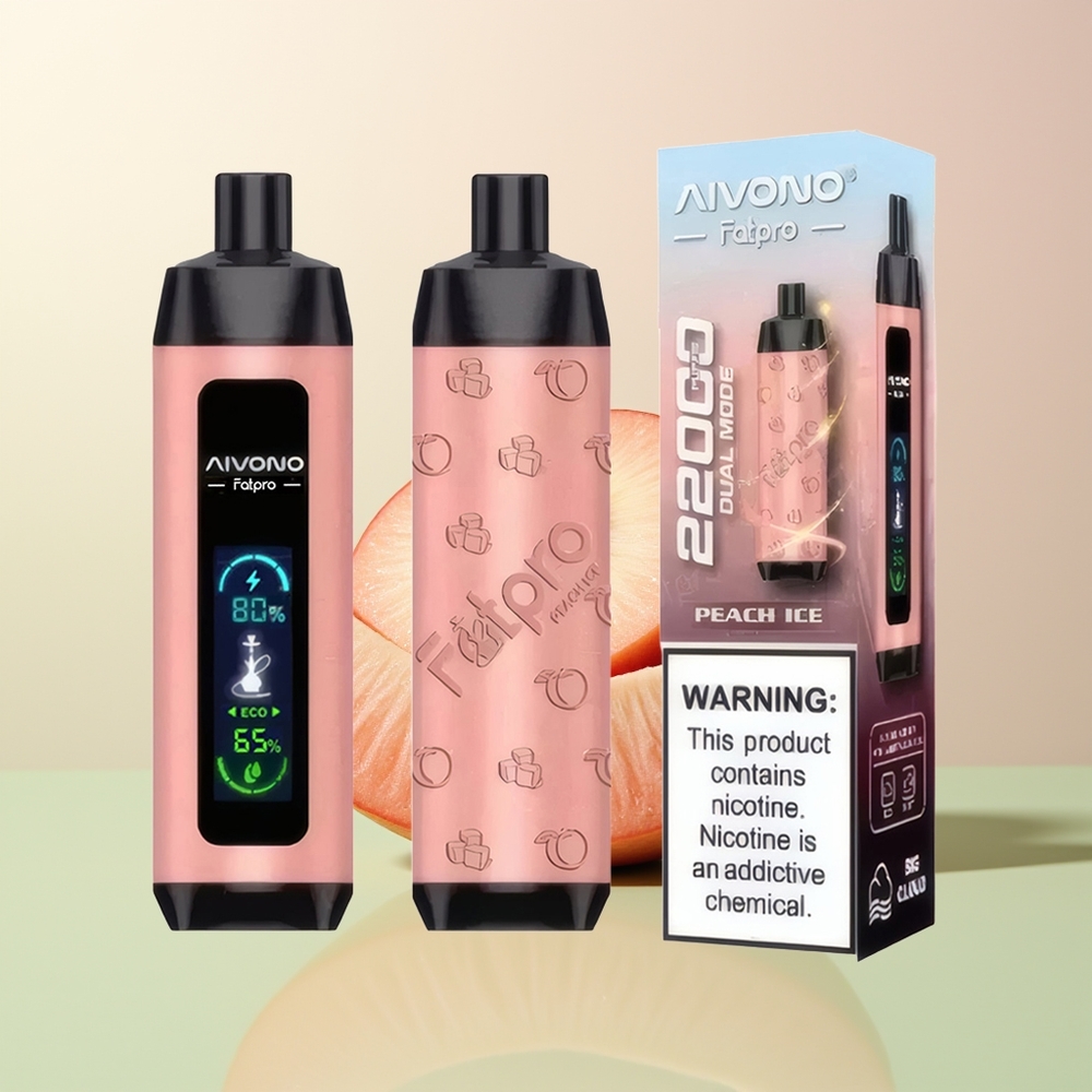Aivono Aim Fatpro 22000 خوخ ثلج بنكهة طبيعية وصناعية