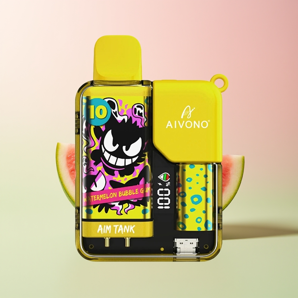 Aivono Aim Tank 9500 علكة البطيخ الفقاعية بشاشة LCD