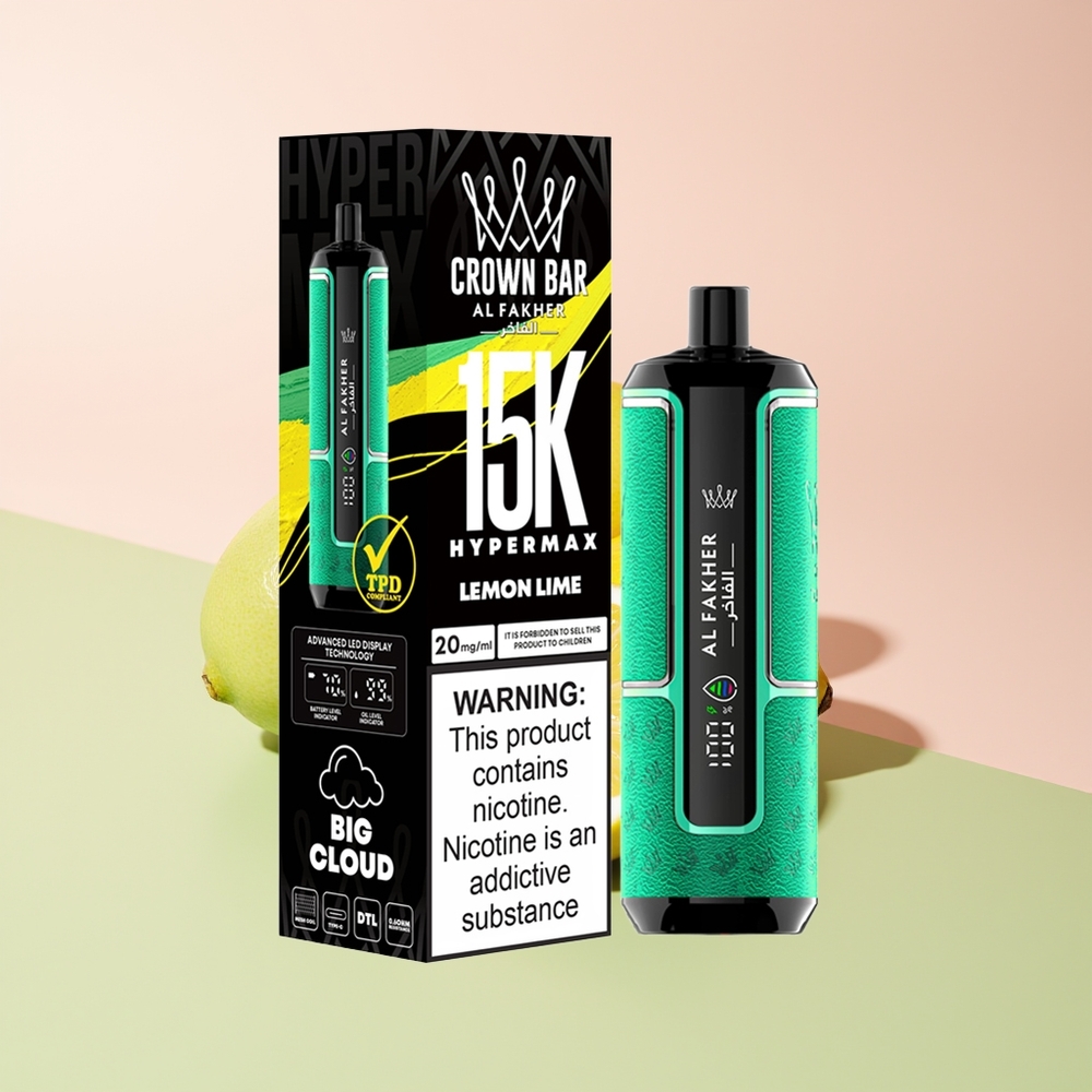 Al Fakher Crown Bar 15K Hypermax ليمون لايم 22مل