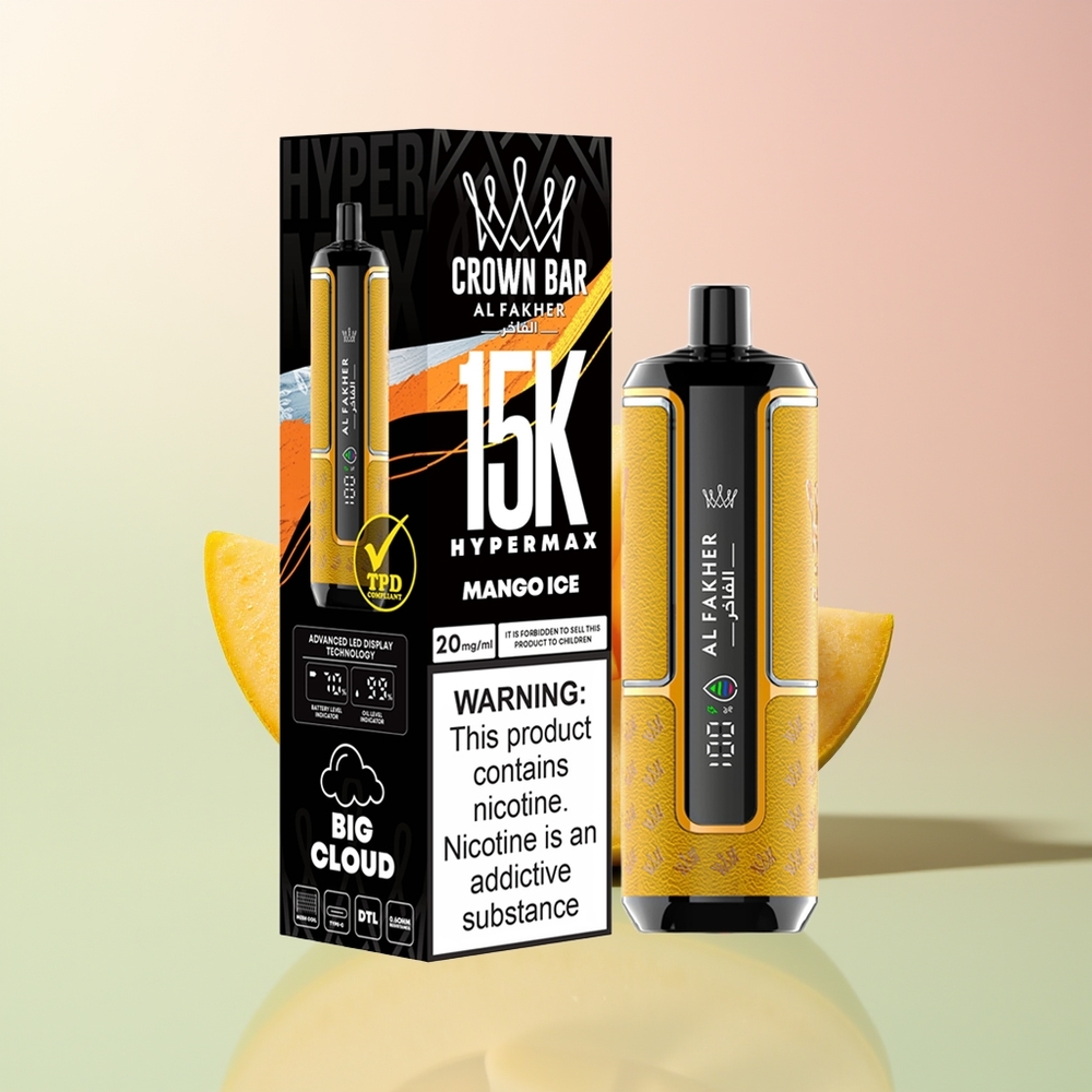 Al Fakher Crown Bar 15K Hypermax مانجو آيس سعة 22 مل