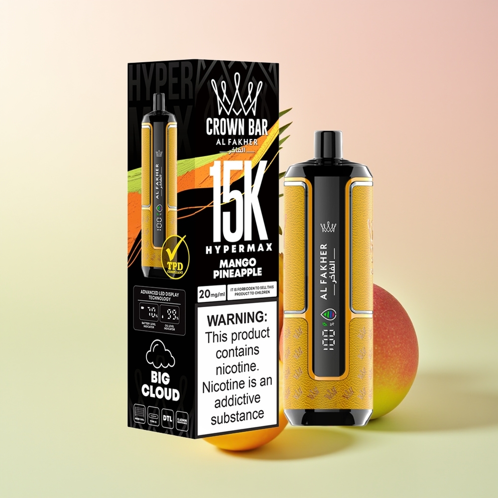 Al Fakher Crown Bar 15K Hypermax مانجو أناناس 22 مل