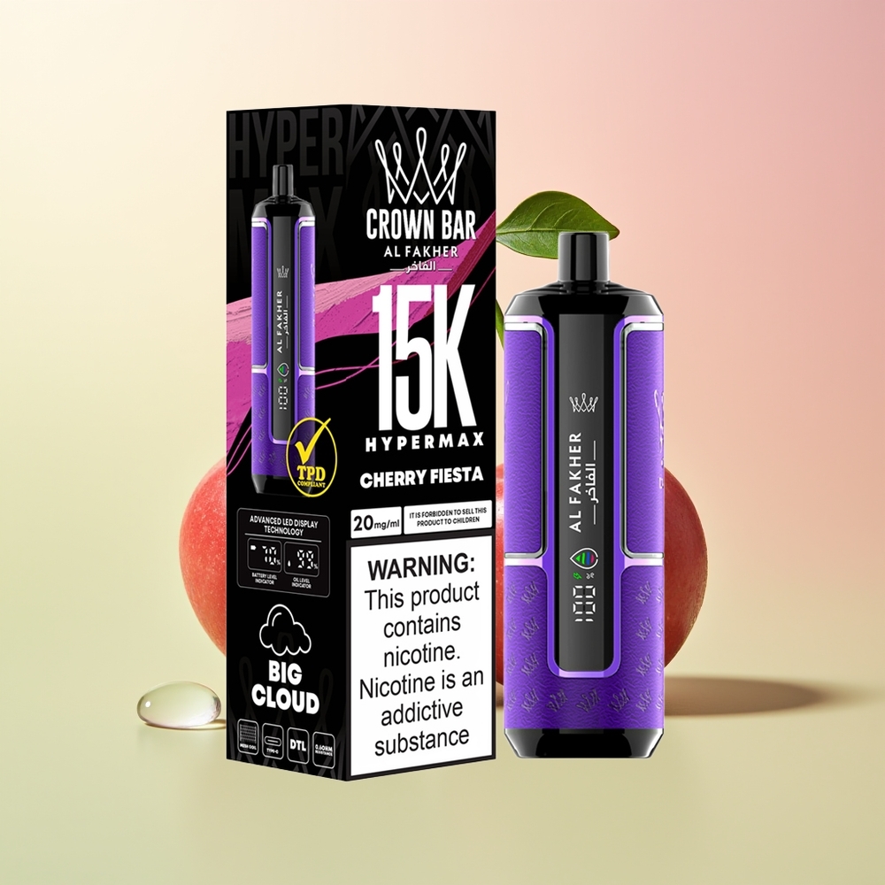 Al Fakher Crown Bar 15K Hypermax مهرجان الكرز المدمج
