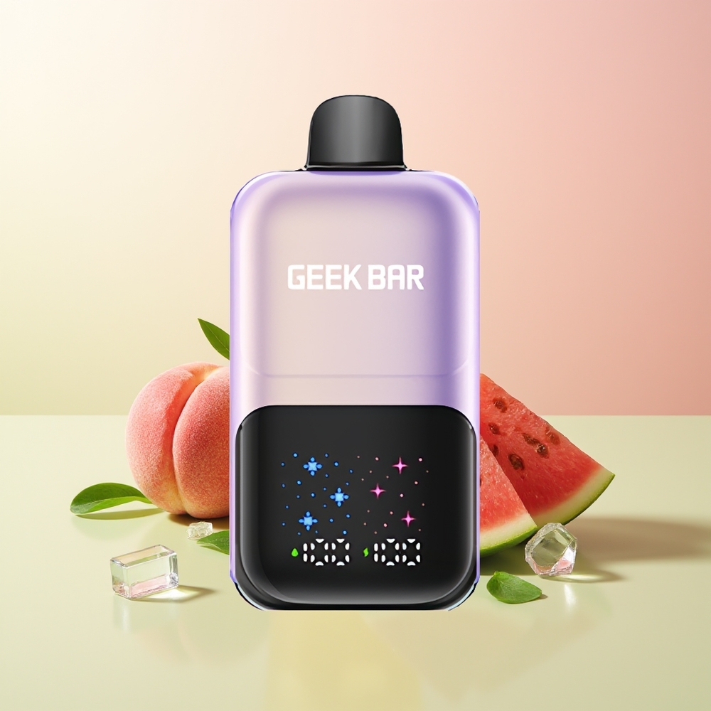 GEEK BAR 2GO 20ml 50000 خوخ مانجو بطيخ مثلج بشاشة كبيرة تفاعلية