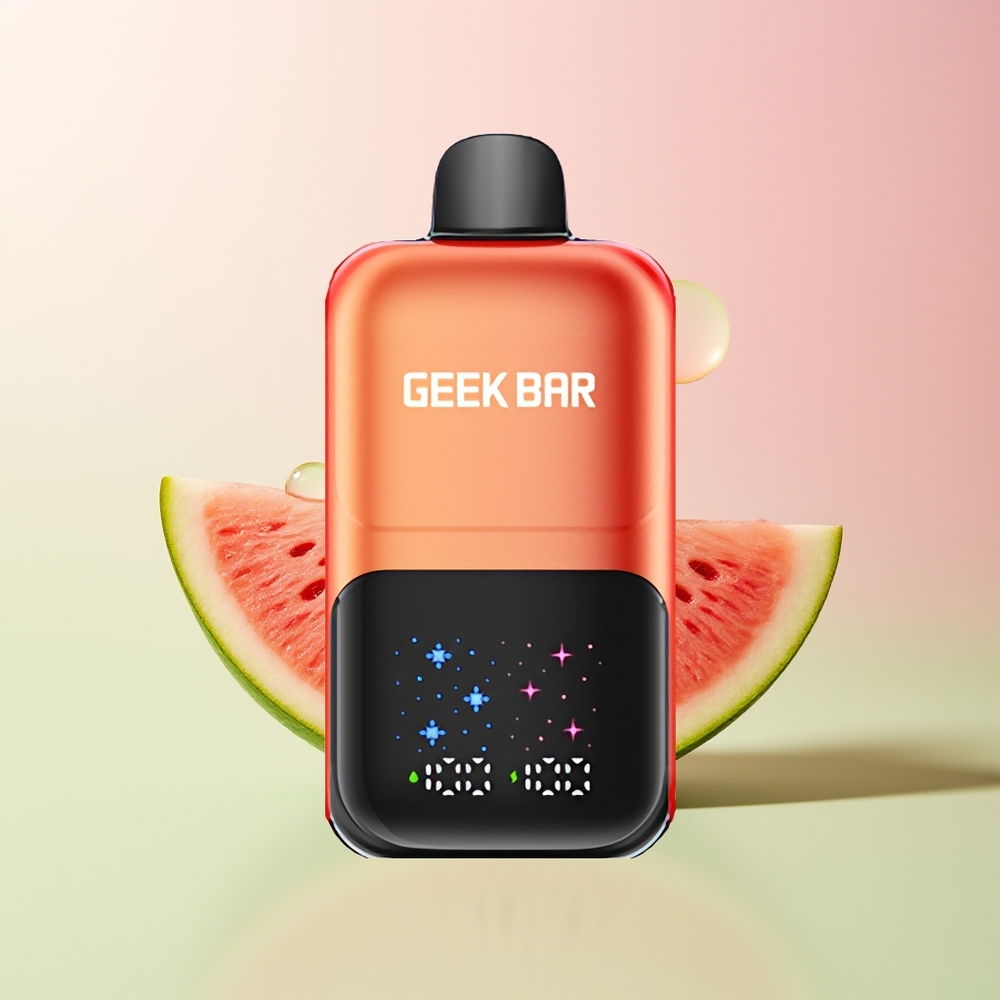 GEEK BAR 2GO 20ml 50000 بطيخ علكة فقاعة جليد مع شاشة كبيرة تفاعلية