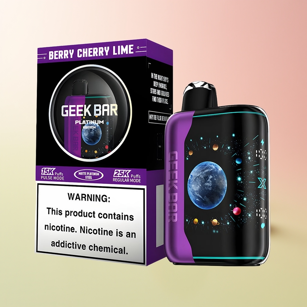 GEEK BAR Platinum Edition 25000 توت كرز ليمون بشاشة ثلاثية الأبعاد