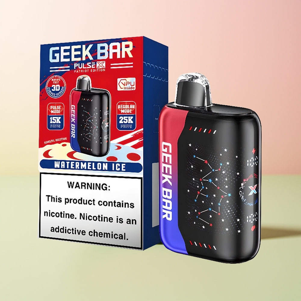 GEEK BAR Pulse X 25000 جيك بار بولس إكس باتريوت - شاشة منحنية ثلاثية الأبعاد