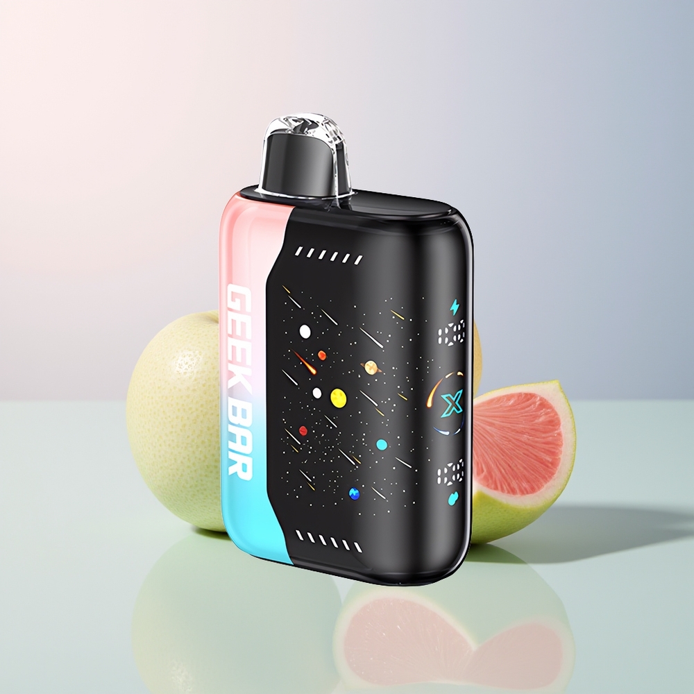 GEEK BAR Pulse X 42K Puffs Meteor Edition جيك بار بولس إكس بنك أند بلو مع شاشة منحنية ثلاثية الأبعاد