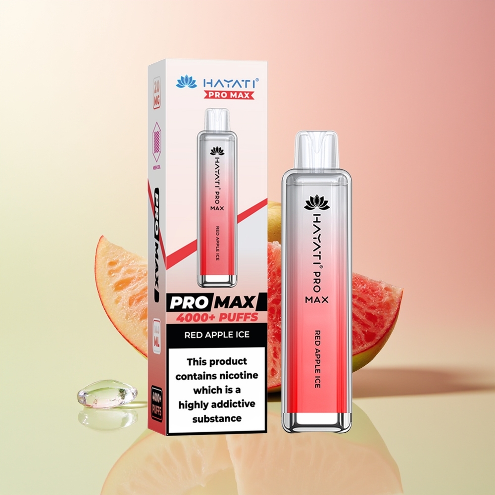 Hayati Pro Max 4000 التفاحة الحمراء المثلجة مع بطارية قوية 1400 مللي أمبير