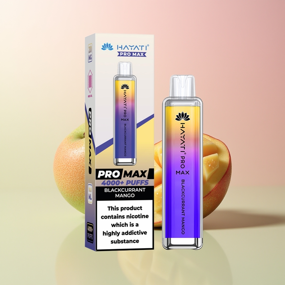 Hayati Pro Max 4000 عصير الكشمش الأسود والمانجو المزدوج 1.1 أوم