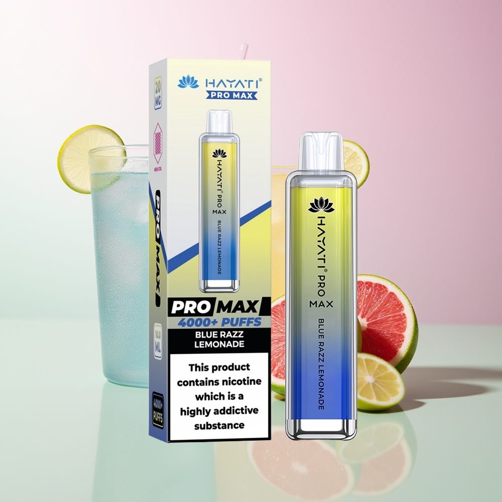 Hayati Pro Max 4000 الليموناضة الزرقاء بنكهة التوت مع بطارية قوية