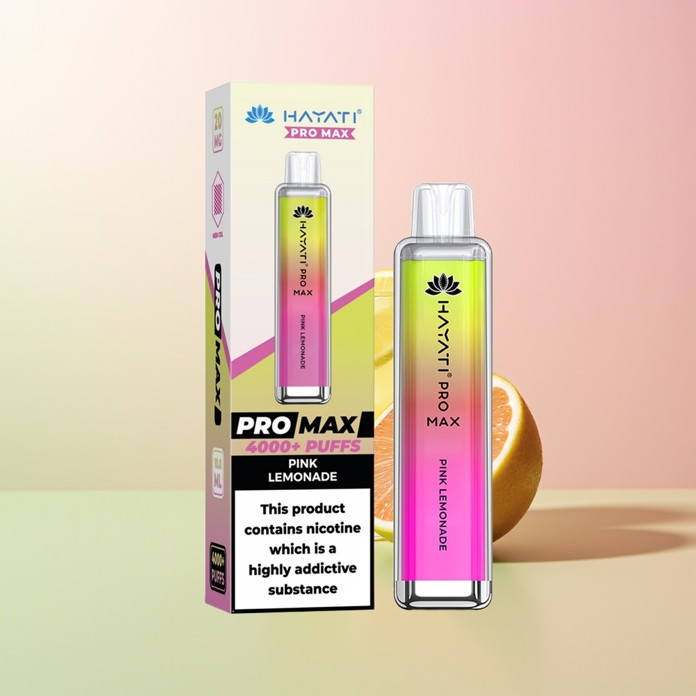 Hayati Pro Max 4000 عصير الليمون الوردي مع شريحة مزدوجة