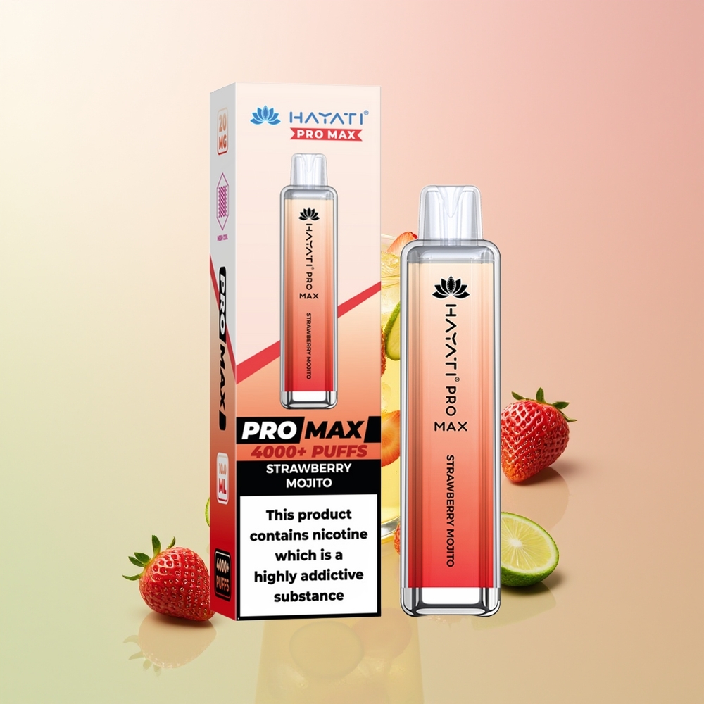 Hayati Pro Max 4000 عصير الفراولة المعزز بالضوء البلوري