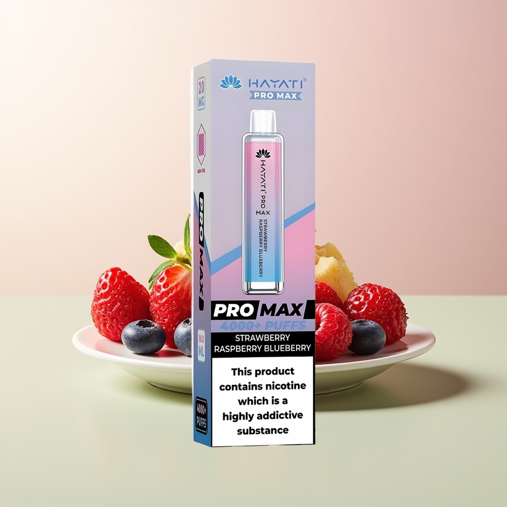 Hayati Pro Max 4000 فراولة توت العليق توت أزرق بلوري