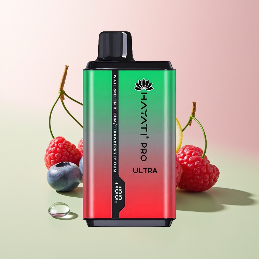 Hayati Pro Ultra 15000 العليق التوت الكرز الليمون والتوت مع 49 نكهة