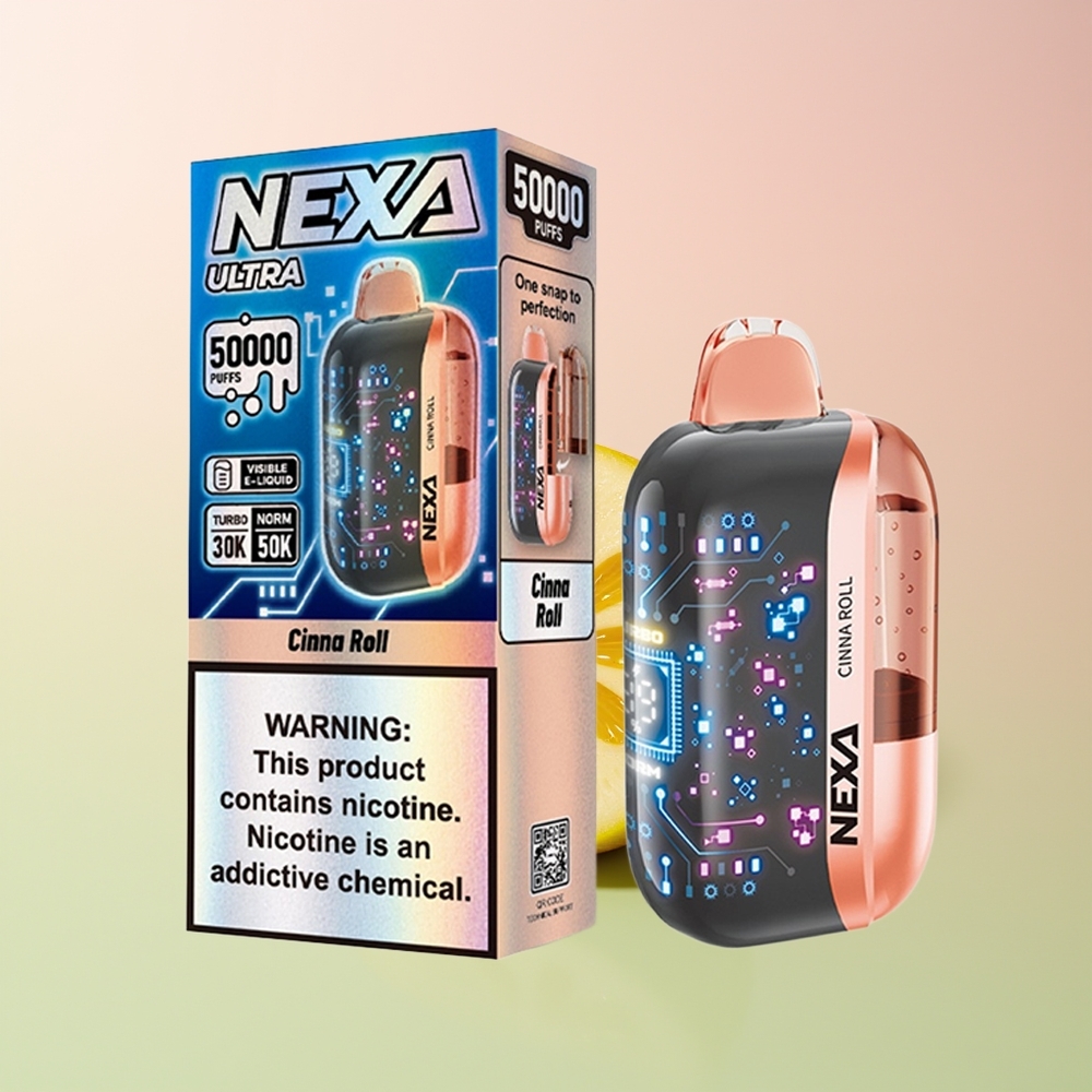 NEXA Ultra 50000 سجائر سينارول الفاخرة بشاشة منحنية ثلاثية الأبعاد