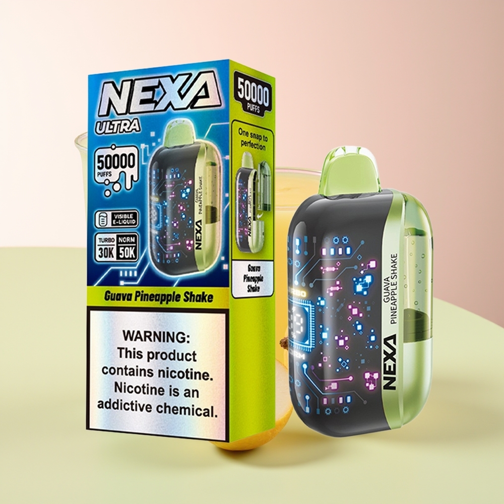 NEXA Ultra 50000 عصير الجوافة والأناناس مع شاشة منحنية ثلاثية الأبعاد