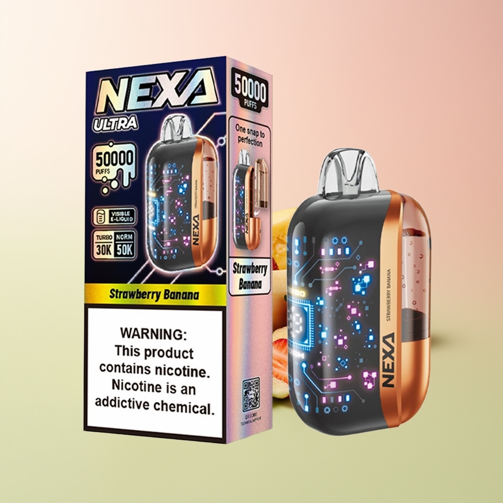 NEXA Ultra 50000 فراولة موز بشاشة منحنية ثلاثية الأبعاد