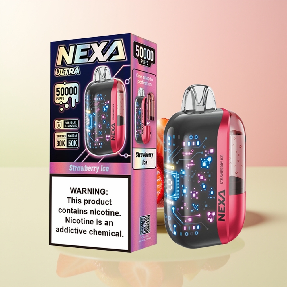 NEXA Ultra 50000 فراولة آيس - شاشة منحنية ثلاثية الأبعاد