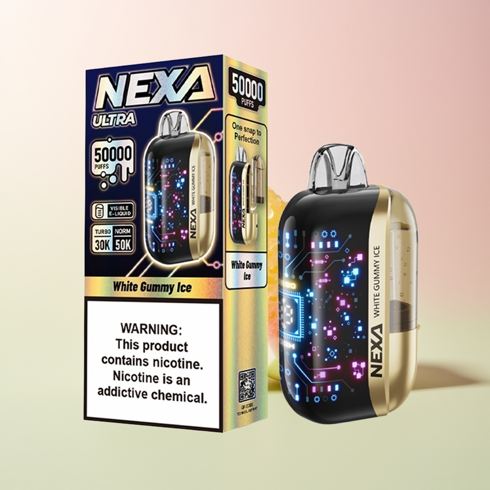 NEXA Ultra 50000 علكة بيضاء مثلجة بشاشة ثلاثية الأبعاد منحنية
