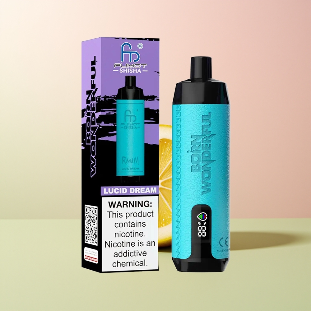 RandM Fumot Shisha 10000 حلم صافي مع مؤشر LED