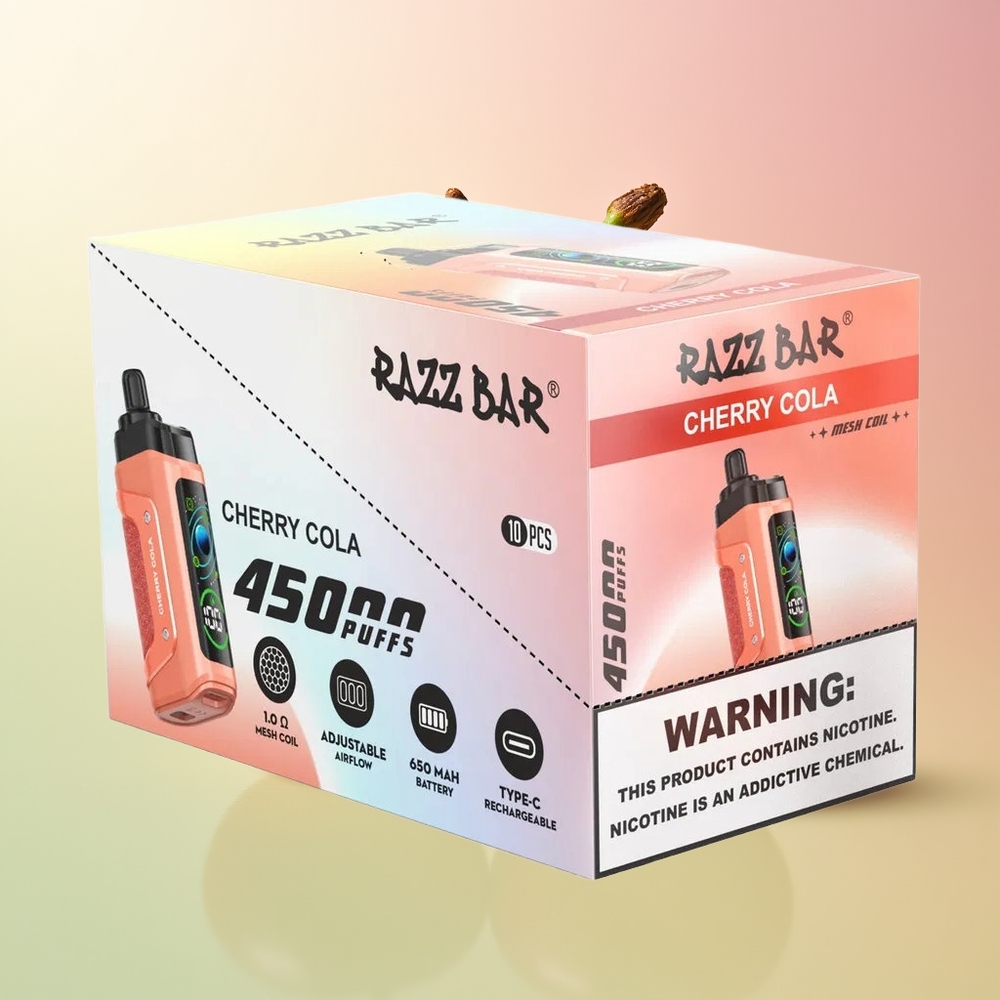 Razz Bar 45000 كرز كولا مع شبكة 1.0 أوم