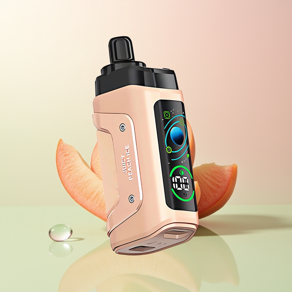 Razz Bar 45000 عصير الخوخ الجليدي مع شبكة 1.0 أوم