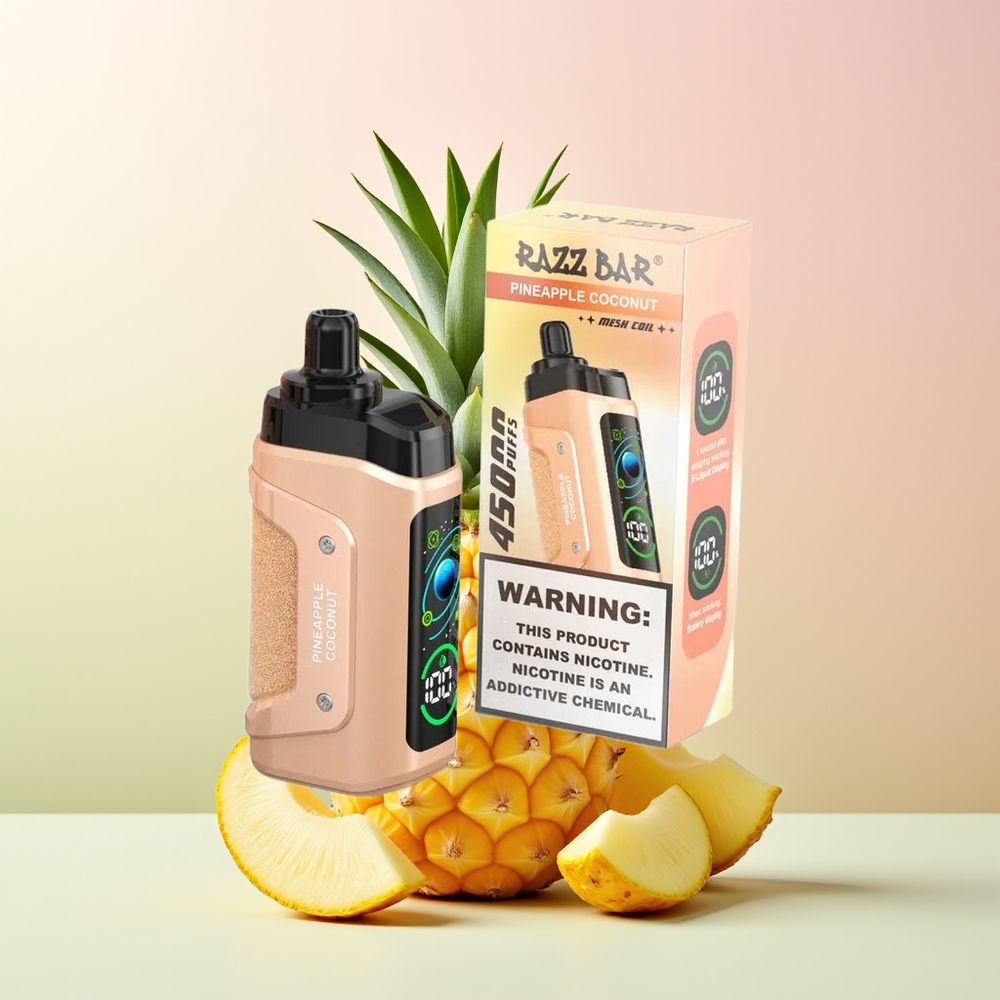 Razz Bar 45000 أناناس جوز الهند مع ملف شبكي 1.0 أوم