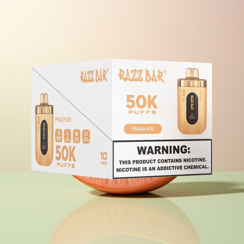 Razz Bar 50K خوخ جليدي بملف شبكي 1.0 أوم