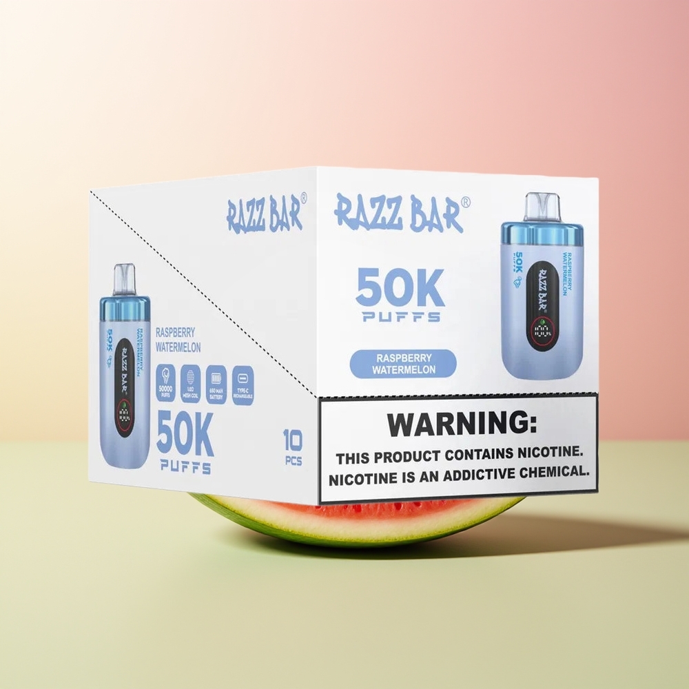 Razz Bar 50K توت العليق البطيخي بشبكة 1.0 أوم