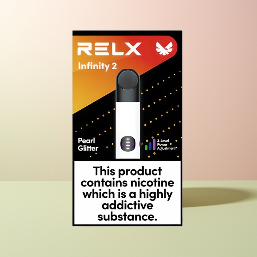 Relx Infinity 2 Vape Device مسحوق اللؤلؤ مع سعة 1.9 مل