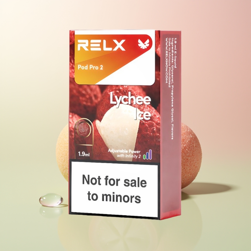 Relx Pod Pro 2 Vape Device ليتشي آيس مع 1.9 مل و2/3 قطع و3 أوضاع