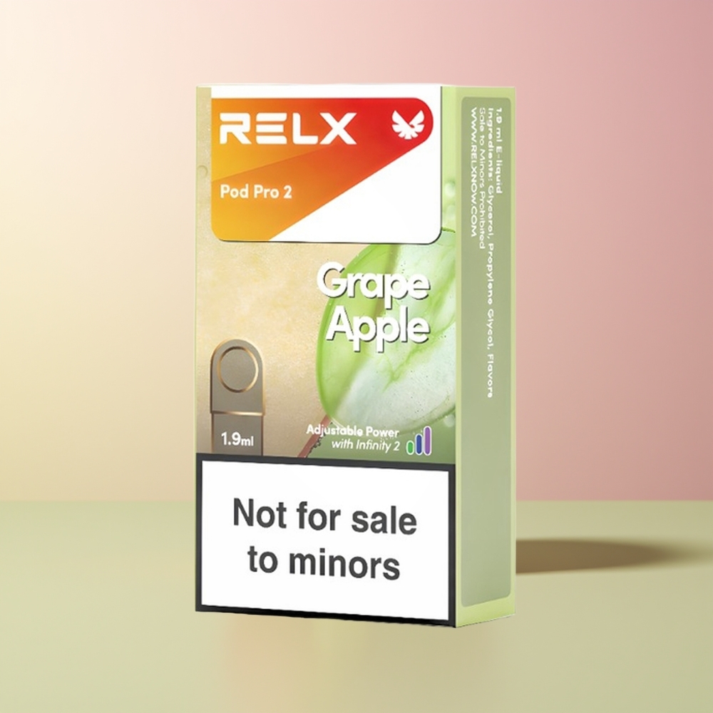 Relx Pod Pro 2 Vape Device عنب تفاح مع 1.9 مل و3 أوضاع