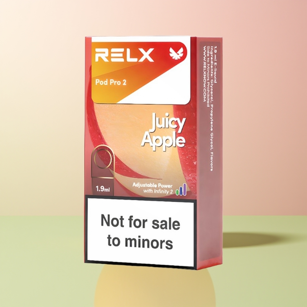 Relx Pod Pro 2 Vape Device تفاح عصيري مع 1.9 مل و3 أوضاع
