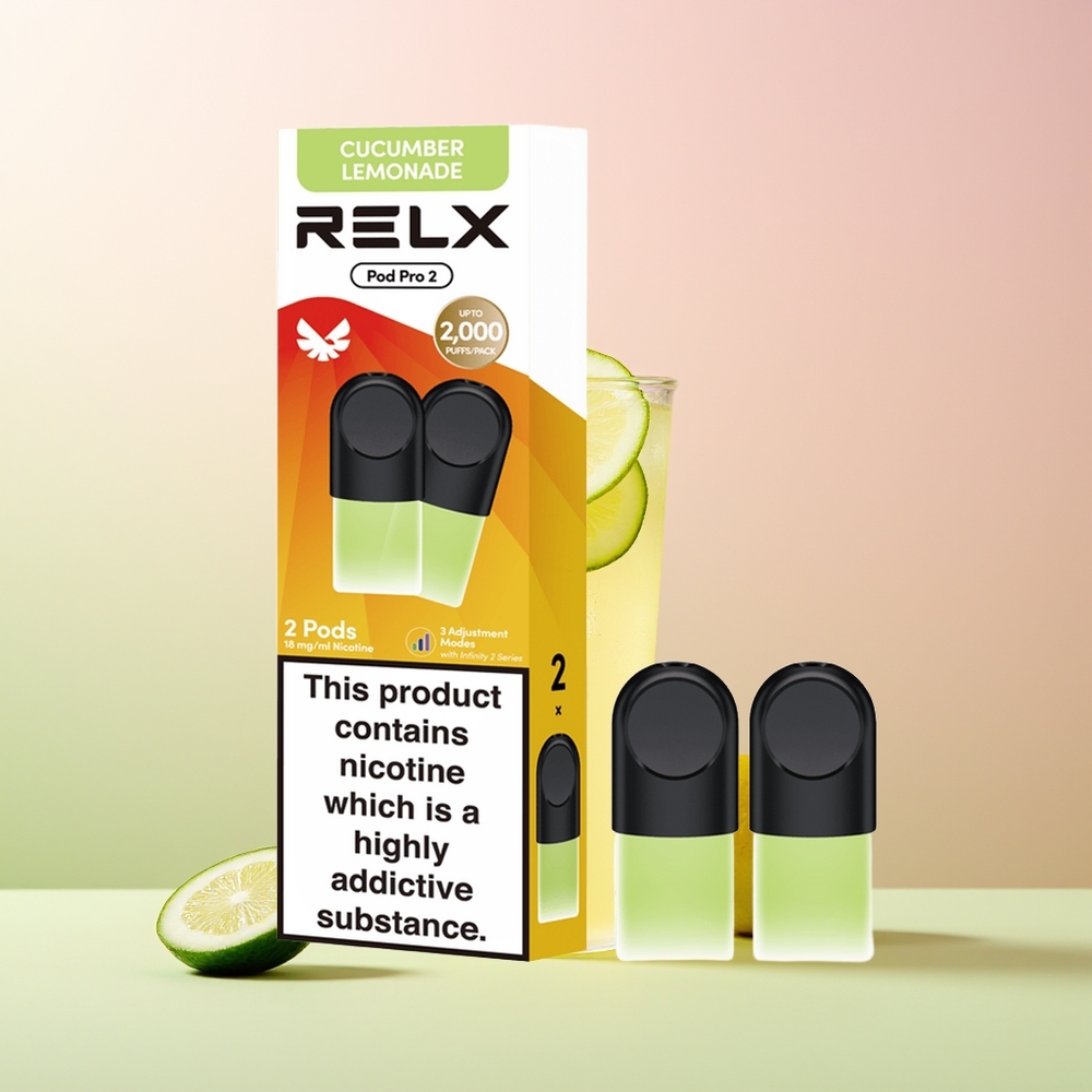 Relx Pod Pro 2 Vape Device مشروب-ليمون بالنعناع مع سعة تبخير 1.9 مل وضبط 3 فولت