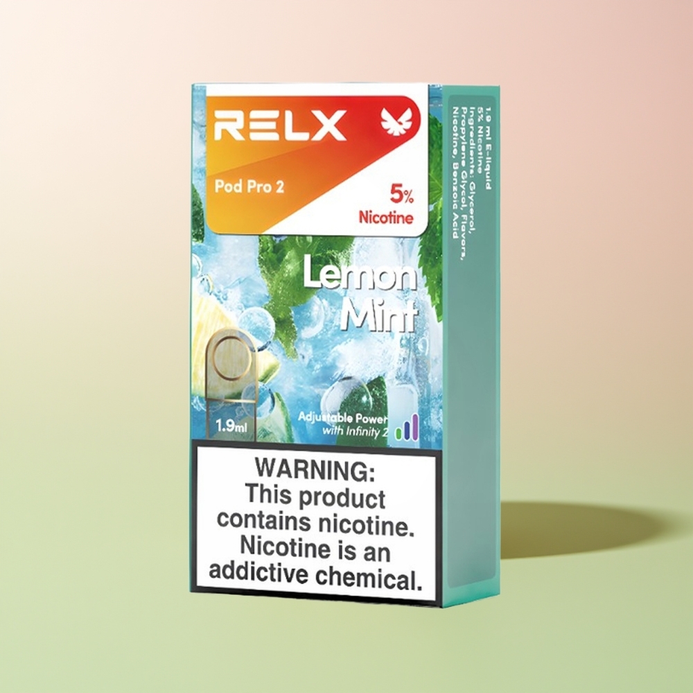 Relx Pod Pro 2 Vape Device ليمون نعناع مع 1.9 مل و3 أوضاع