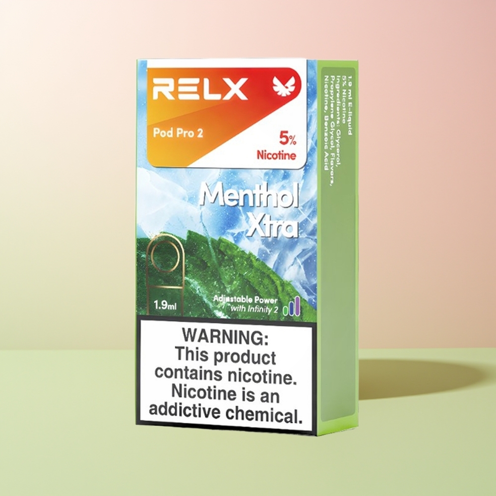 Relx Pod Pro 2 Vape Device منثول اكسترا مع 1.9 مل و 3 أوضاع