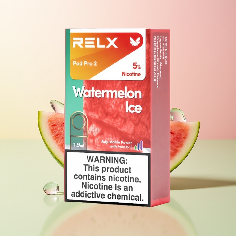 Relx Pod Pro 2 Vape Device بطيخ مثلج - 1.9 مل - 3 أوضاع (وضع التوفير، وضع النعومة، وضع التعزيز)