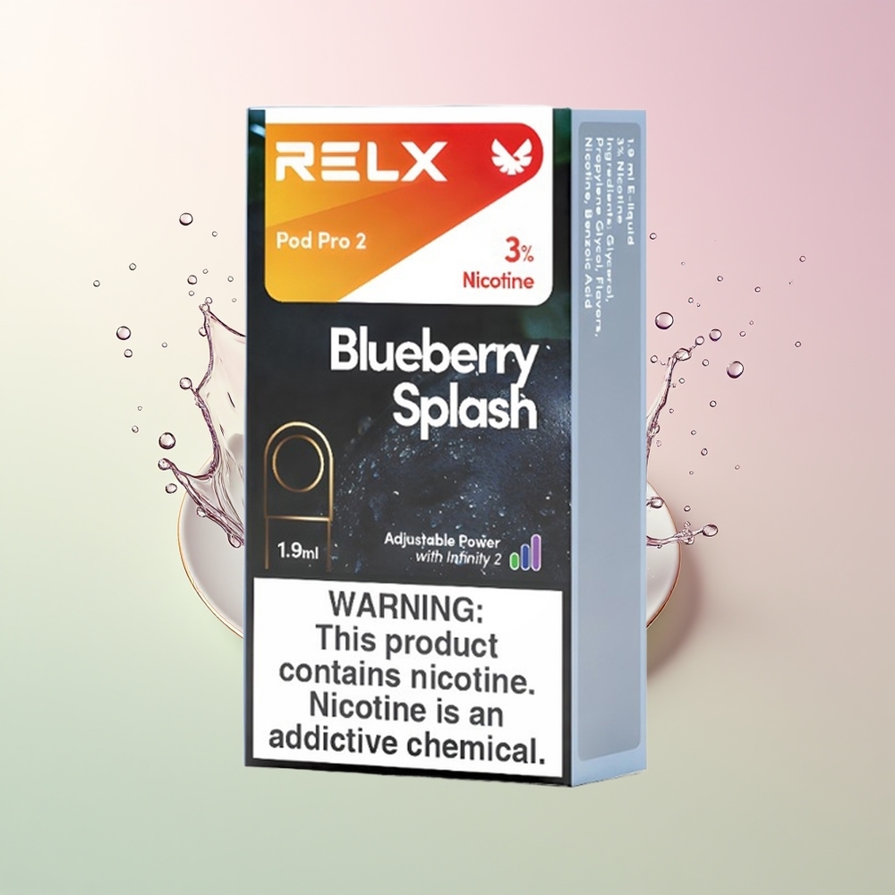 Relx Pod Pro 2 Vape Device عصير التوت الأزرق مع 1.9 مل وثلاثة أوضاع