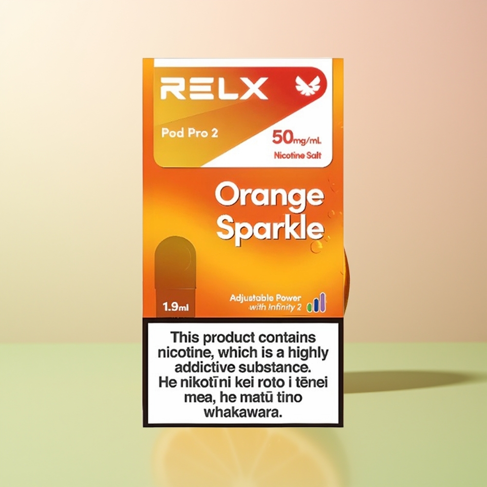 Relx Pod Pro 2 Vape Device برتقالي متألق - 1.9 مل (وضع سلس: 6.5 واط)