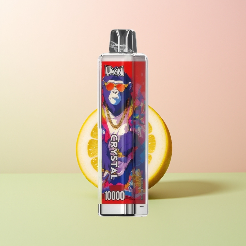 Uwin Crystal 10000 حب 66: أضواء RGB، شحن سريع، سعة 18 مل، 0.8 أوم