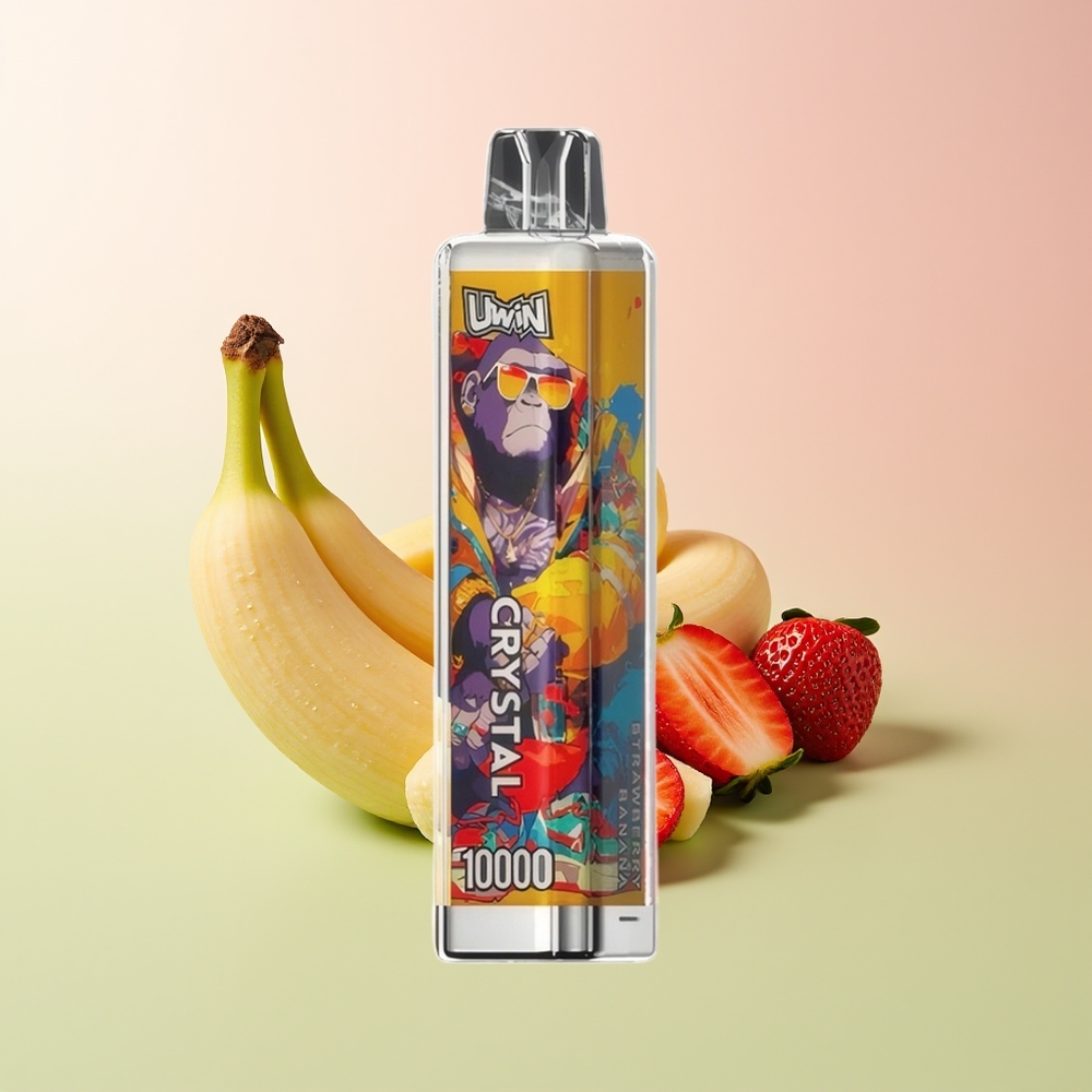 Uwin Crystal 10000 فراولة موز مع أضواء آر جي بي