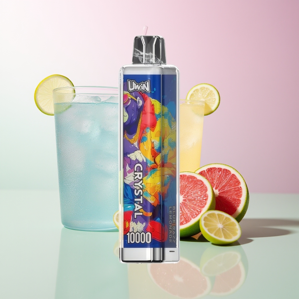 Uwin Crystal 10000 عصير الليمون الأزرق مع أضواء RGB