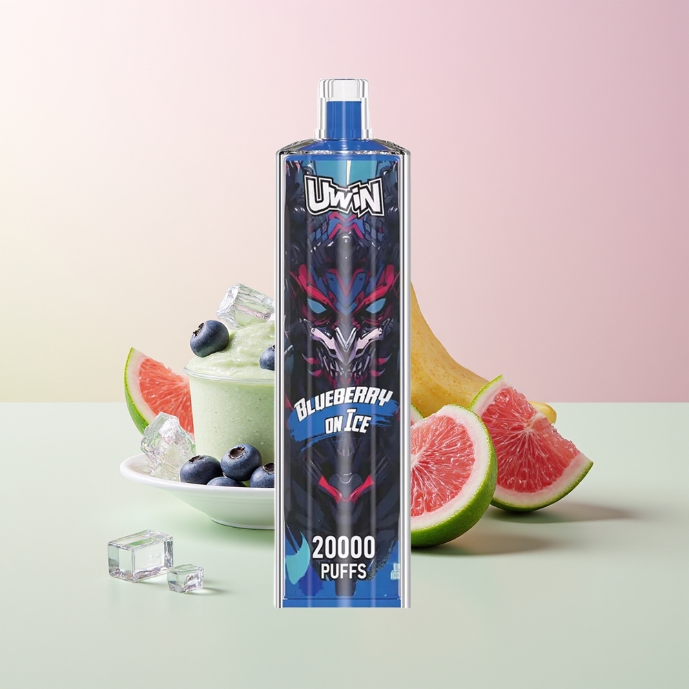 Uwin Shisha Hookah Crystal 20000 Puffs التوت البري على الثلج مع ملف شبكي