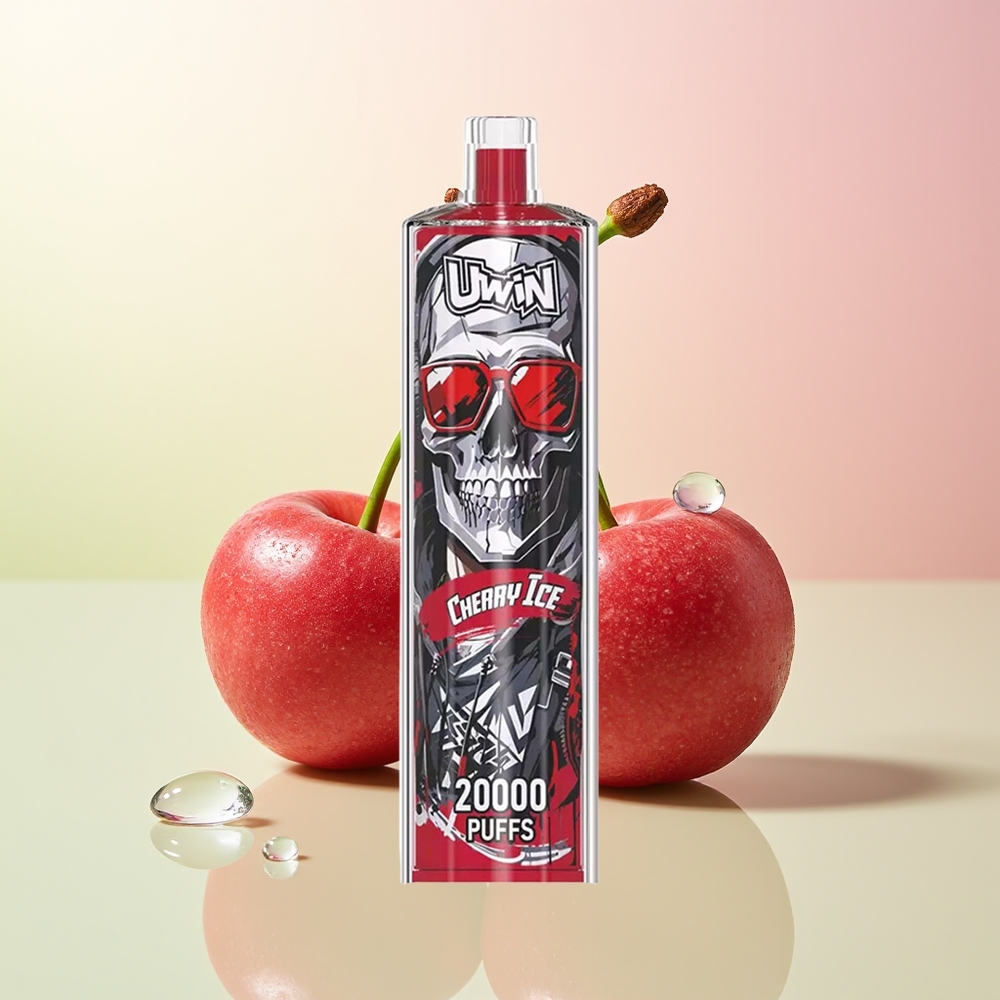 Uwin Shisha Hookah Crystal 20000 Puffs كرز جليد مع ملف شبكي