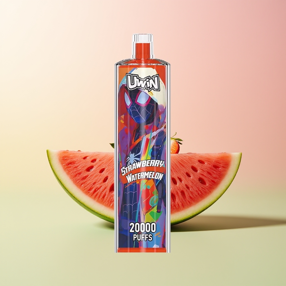 Uwin Shisha Hookah Crystal 20000 Puffs فراولة بطيخ بشيشة مشبك شبكي