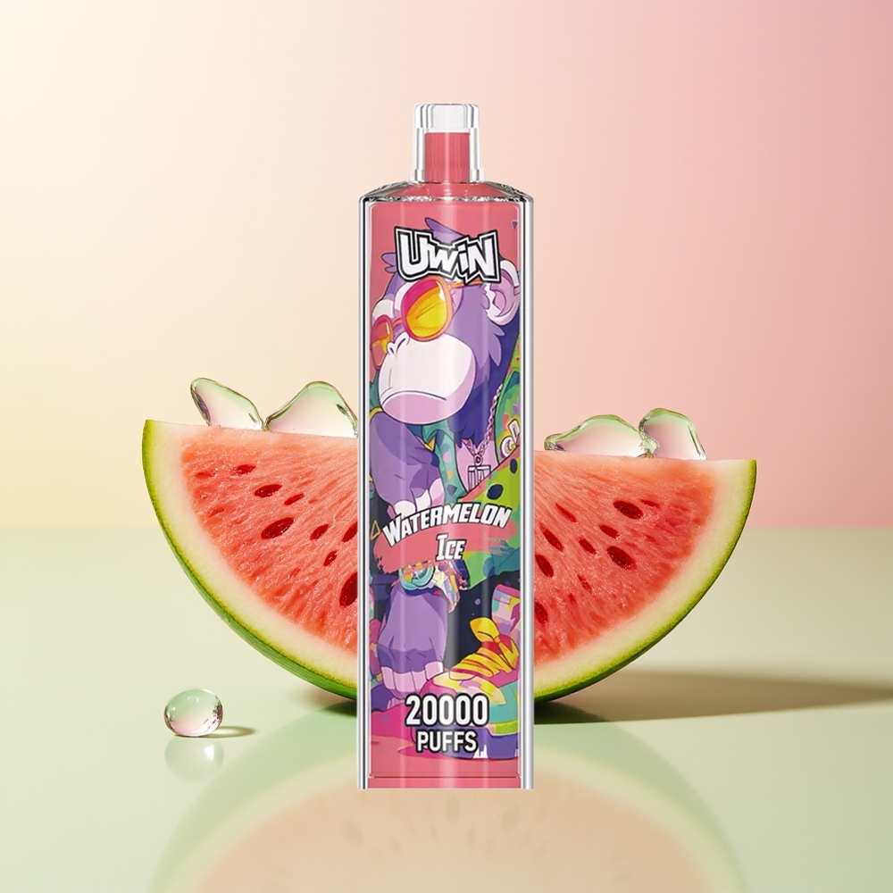 Uwin Shisha Hookah Crystal 20000 Puffs بطيخ جليدي - ملفوف شبكي